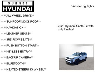 2026 Hyundai SANTA FE Calligraphy