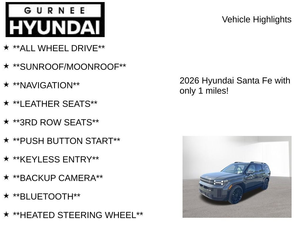2026 Hyundai SANTA FE Calligraphy