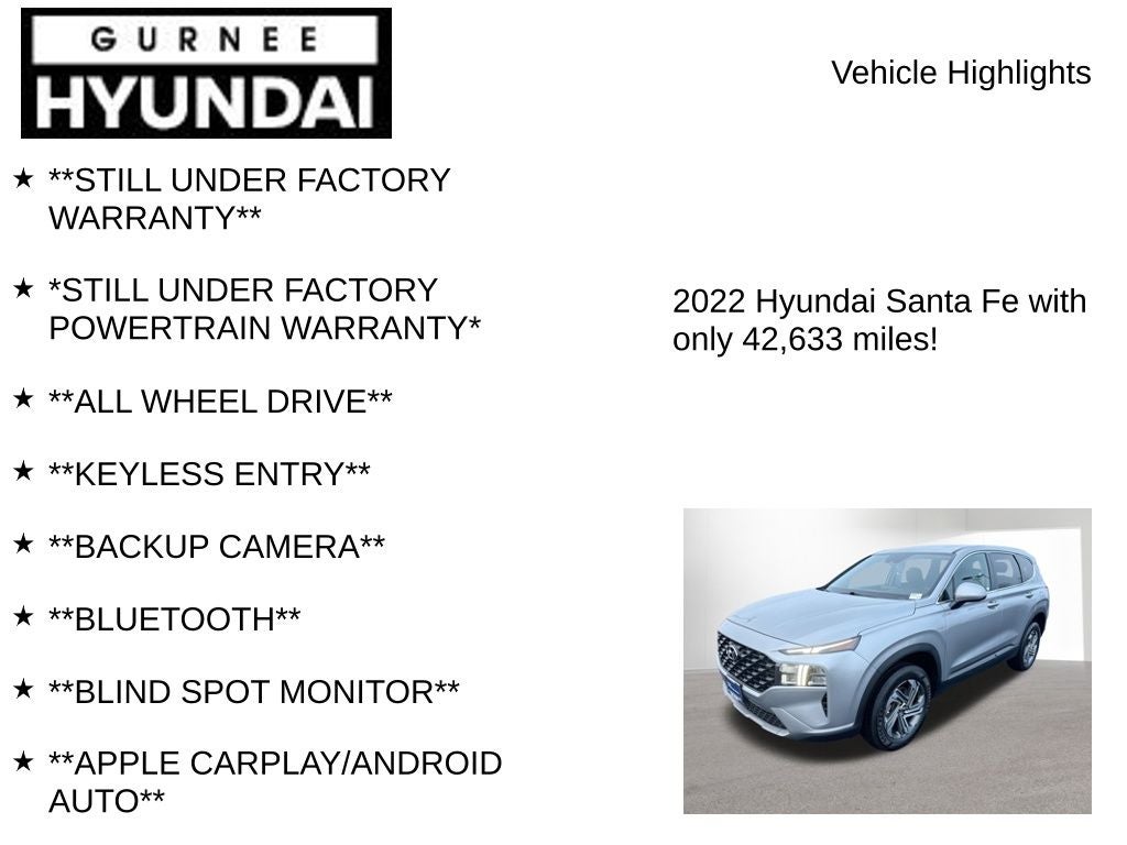 2022 Hyundai SANTA FE SE
