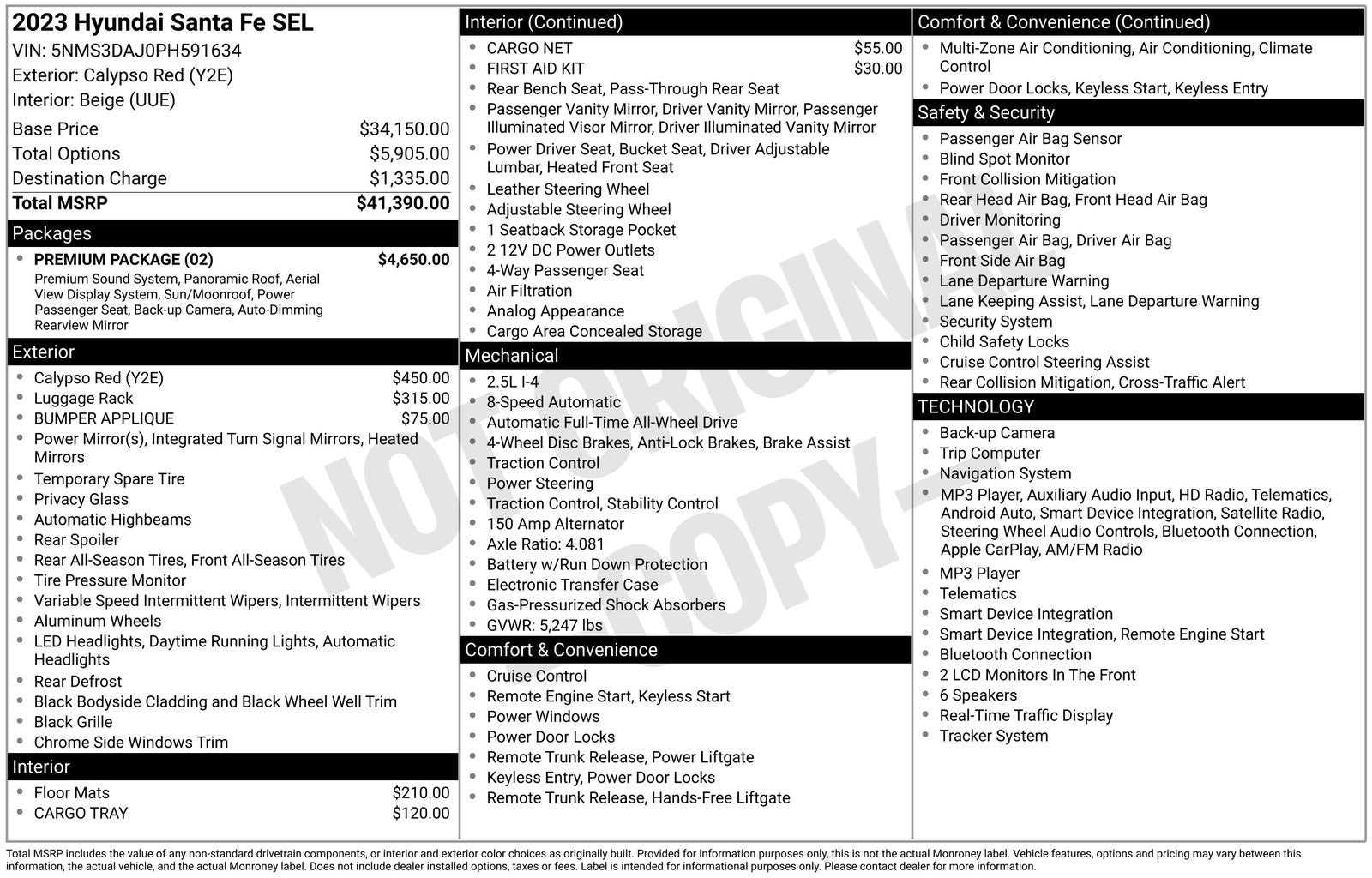 2023 Hyundai SANTA FE SEL