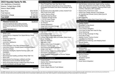 2023 Hyundai SANTA FE SEL Premium Package