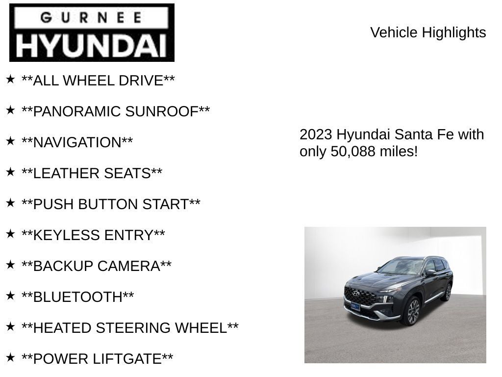 2023 Hyundai SANTA FE Calligraphy