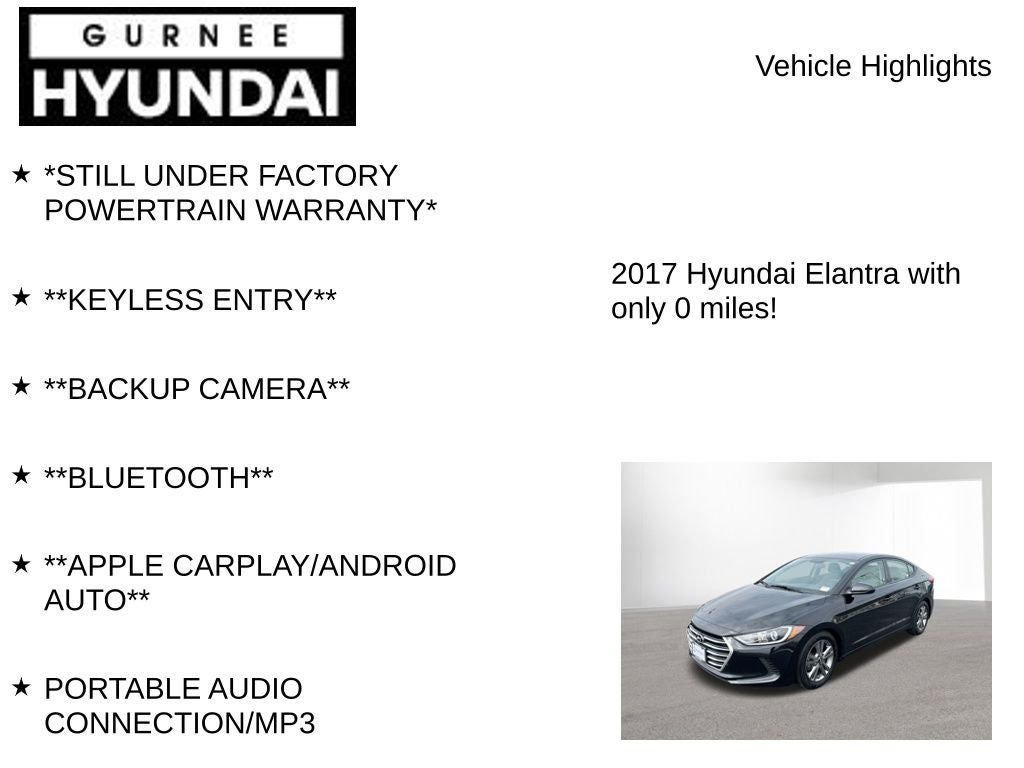 2017 Hyundai ELANTRA SE
