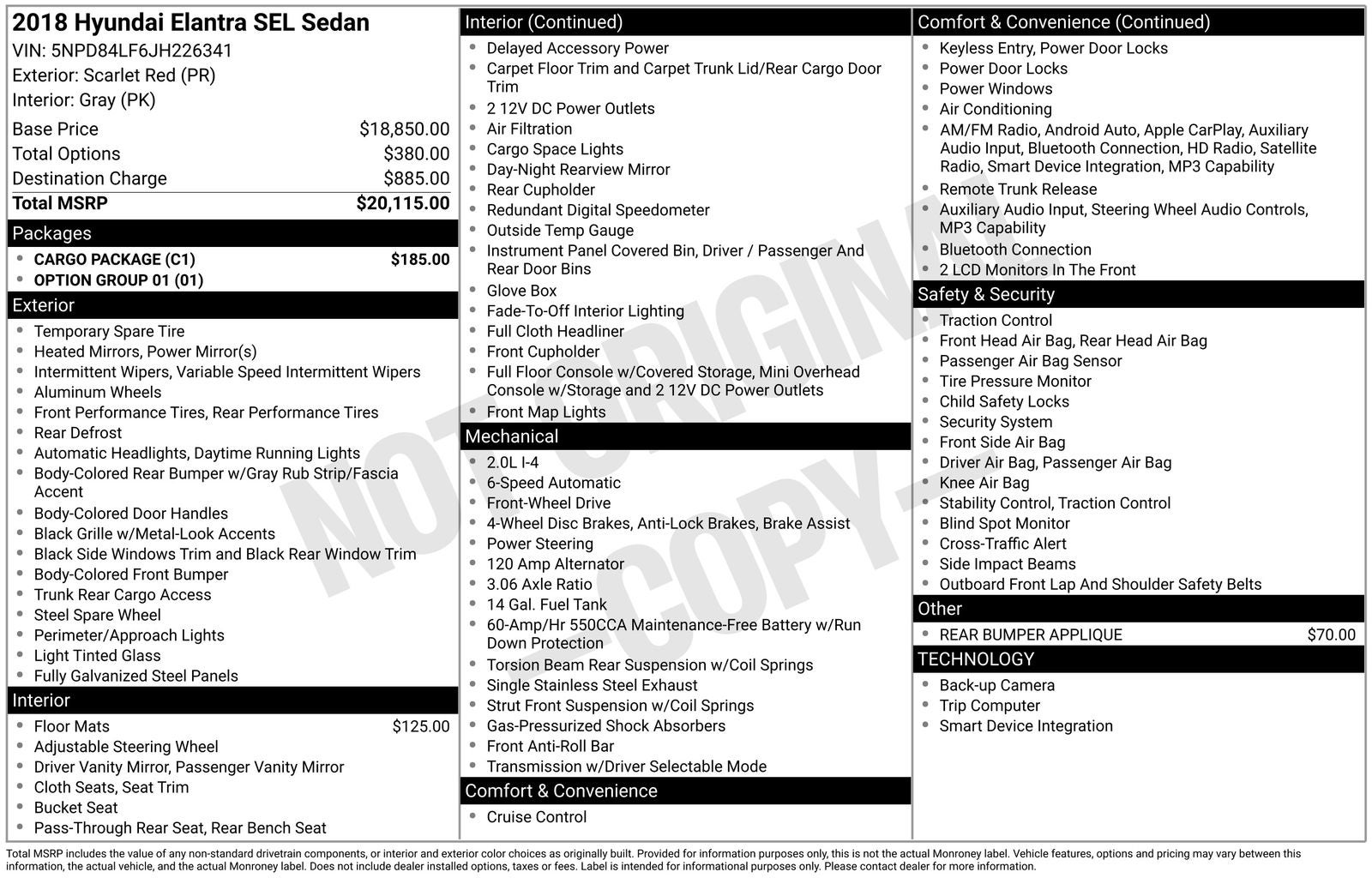 2018 Hyundai ELANTRA SEL