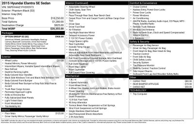 2015 Hyundai ELANTRA SE