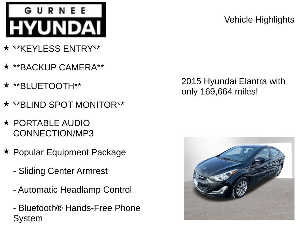 2015 Hyundai ELANTRA SE