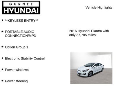 2016 Hyundai ELANTRA SE