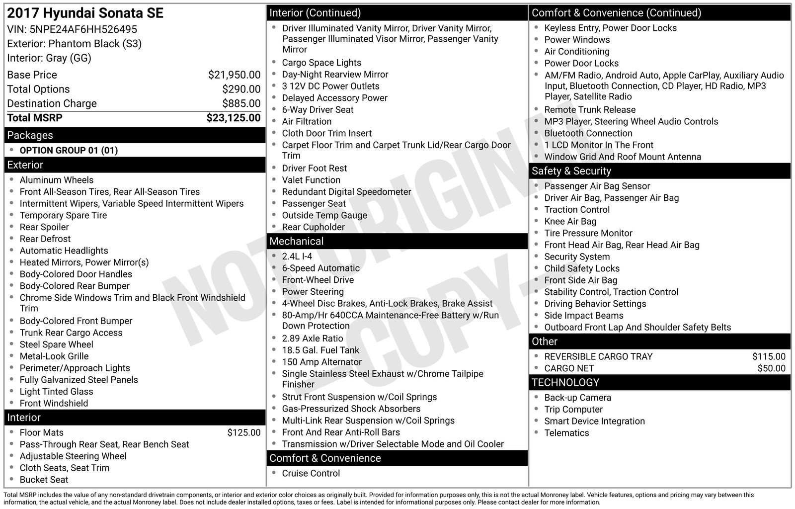 2017 Hyundai SONATA SE