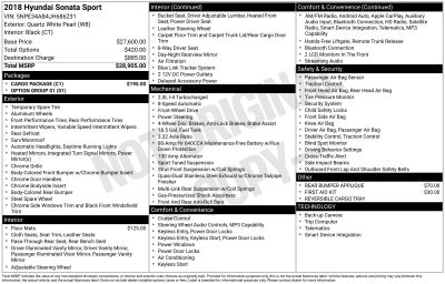 2018 Hyundai SONATA Sport 2.0T