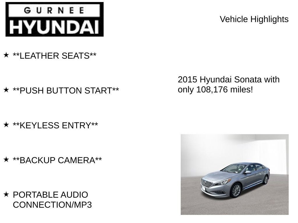 2015 Hyundai SONATA Limited
