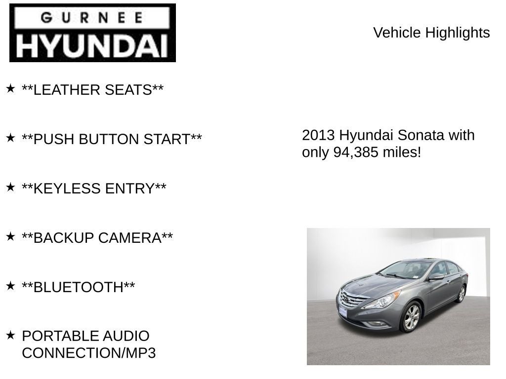 2013 Hyundai SONATA Limited