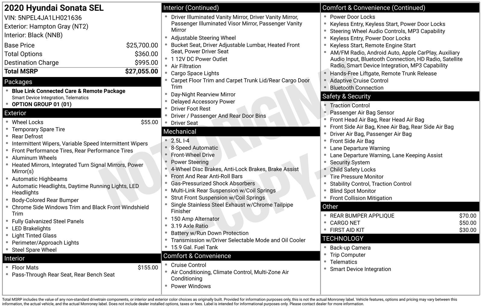 2020 Hyundai SONATA SEL