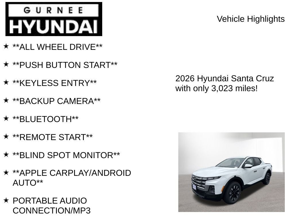 2026 Hyundai SANTA CRUZ SE
