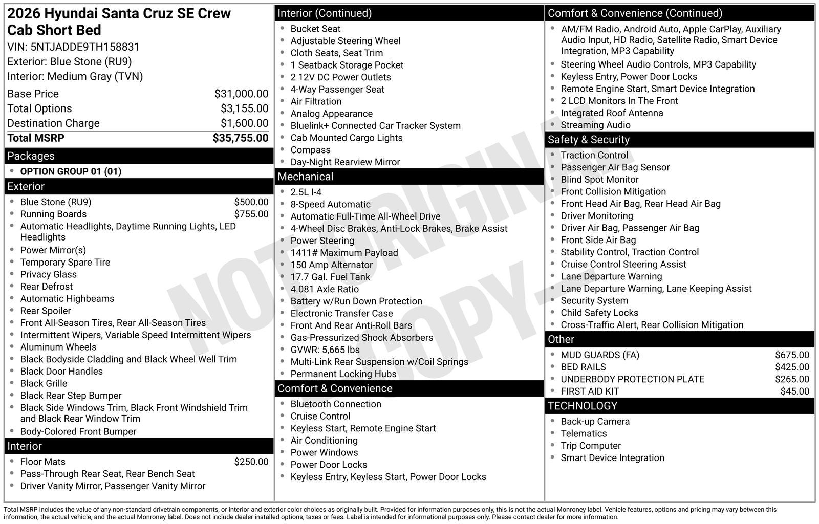 2026 Hyundai SANTA CRUZ SE