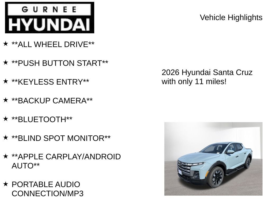 2026 Hyundai SANTA CRUZ SE
