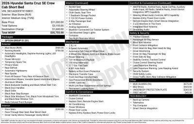 2026 Hyundai SANTA CRUZ SE