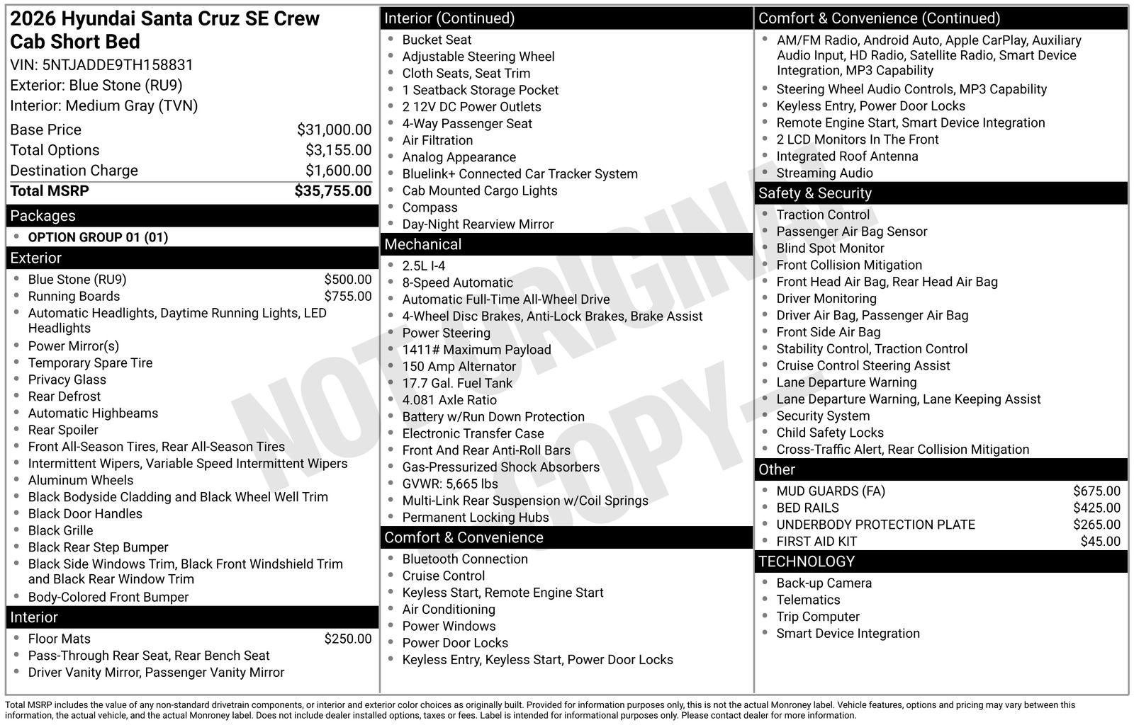 2026 Hyundai SANTA CRUZ SE