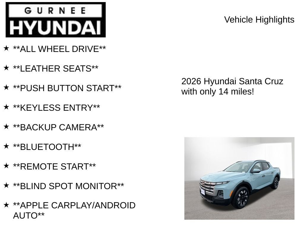 2026 Hyundai SANTA CRUZ SEL