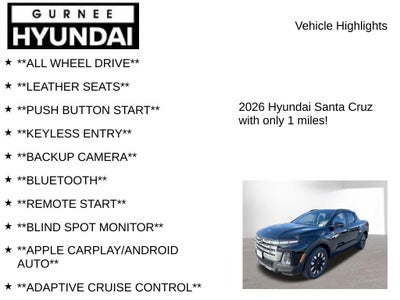2026 Hyundai SANTA CRUZ SEL
