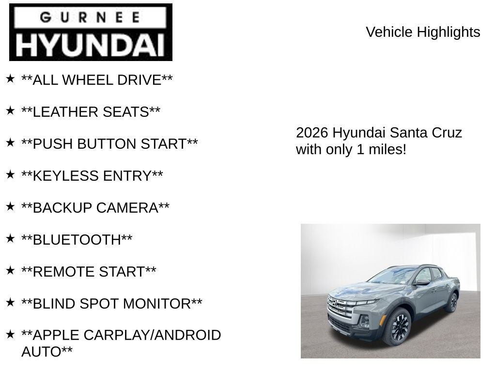 2026 Hyundai SANTA CRUZ SEL