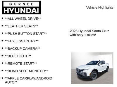 2026 Hyundai SANTA CRUZ SEL