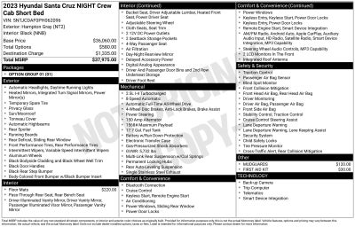 2023 Hyundai SANTA CRUZ NIGHT