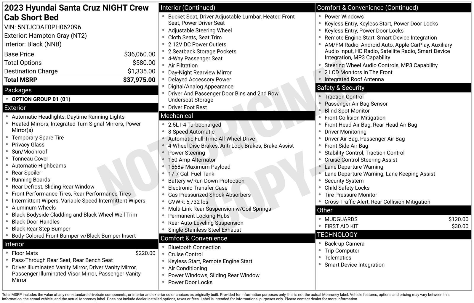 2023 Hyundai SANTA CRUZ NIGHT