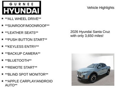2026 Hyundai SANTA CRUZ SEL Activity Package
