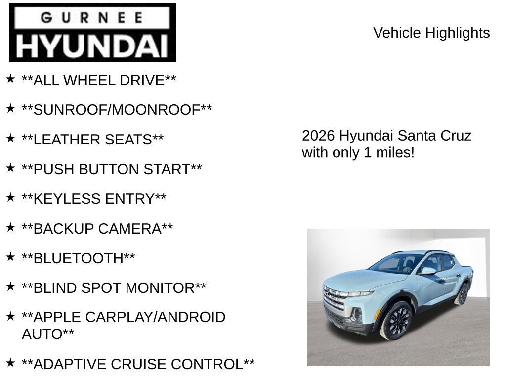 2026 Hyundai SANTA CRUZ SEL