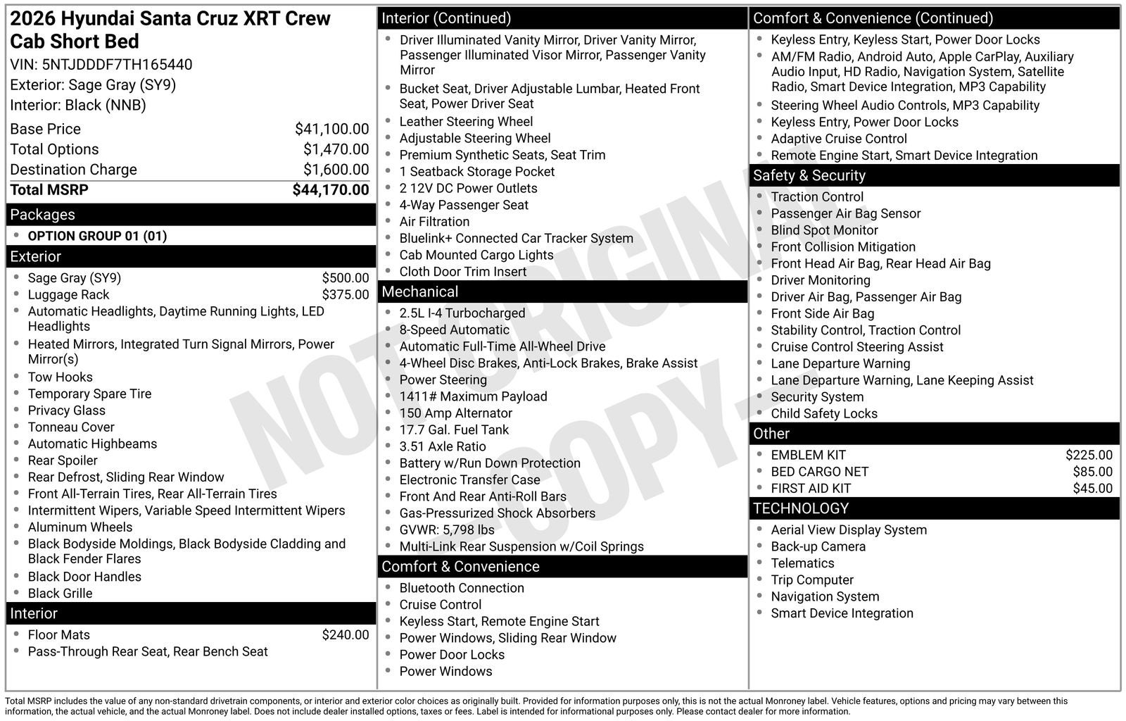 2026 Hyundai SANTA CRUZ XRT