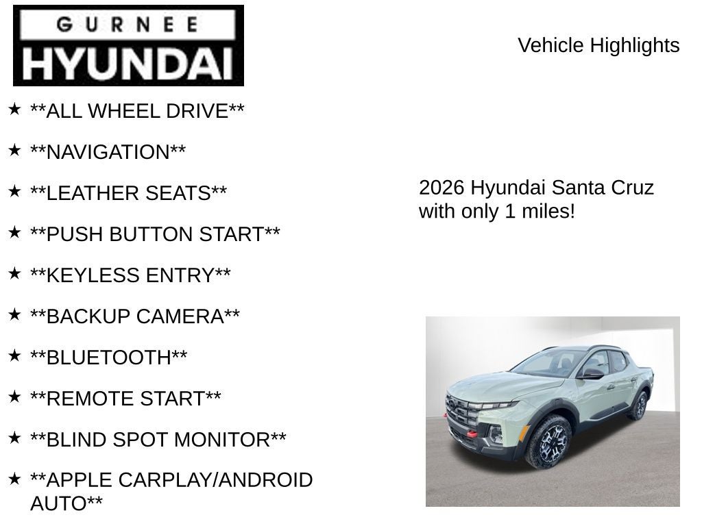 2026 Hyundai SANTA CRUZ XRT