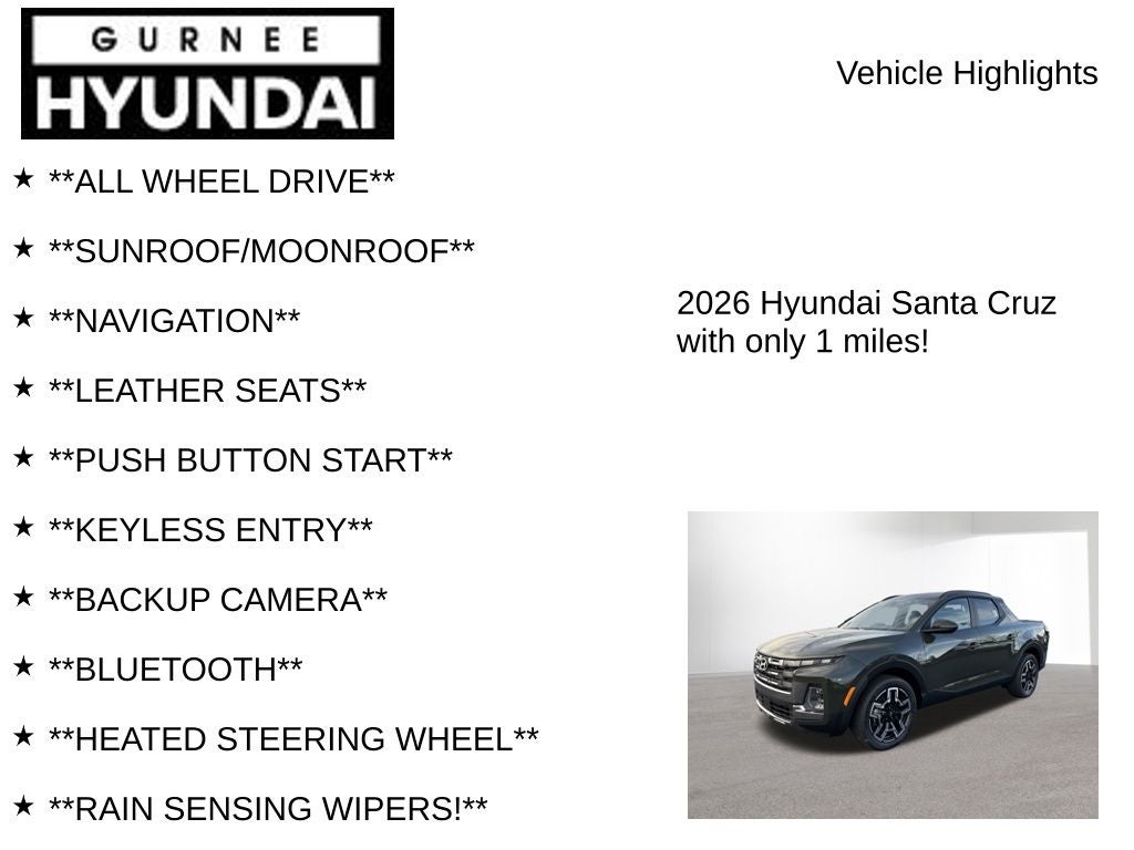 2026 Hyundai SANTA CRUZ Limited