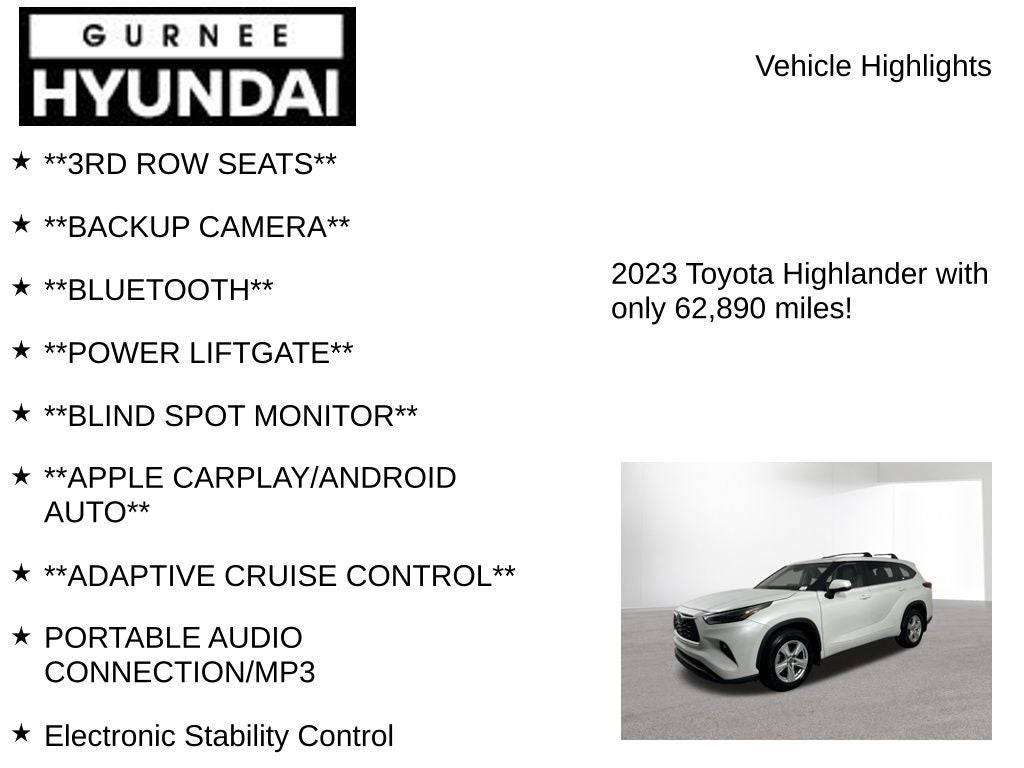 2023 Toyota Highlander LE