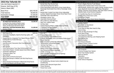 2022 Kia Telluride SX
