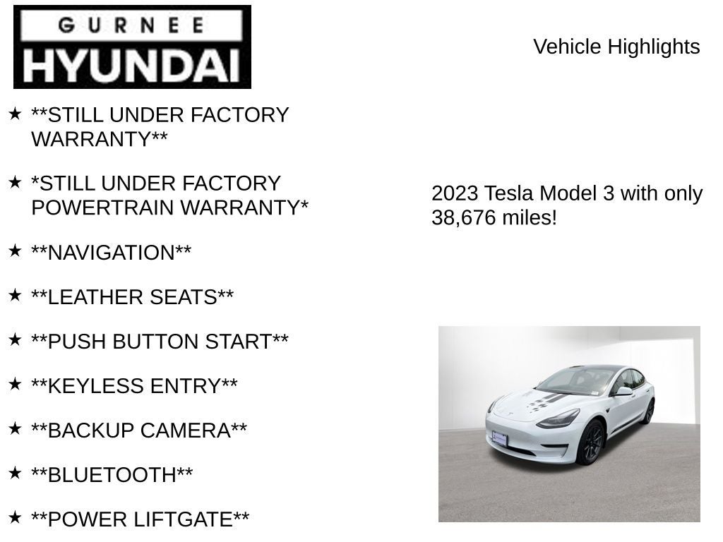 2023 Tesla Model 3 Base