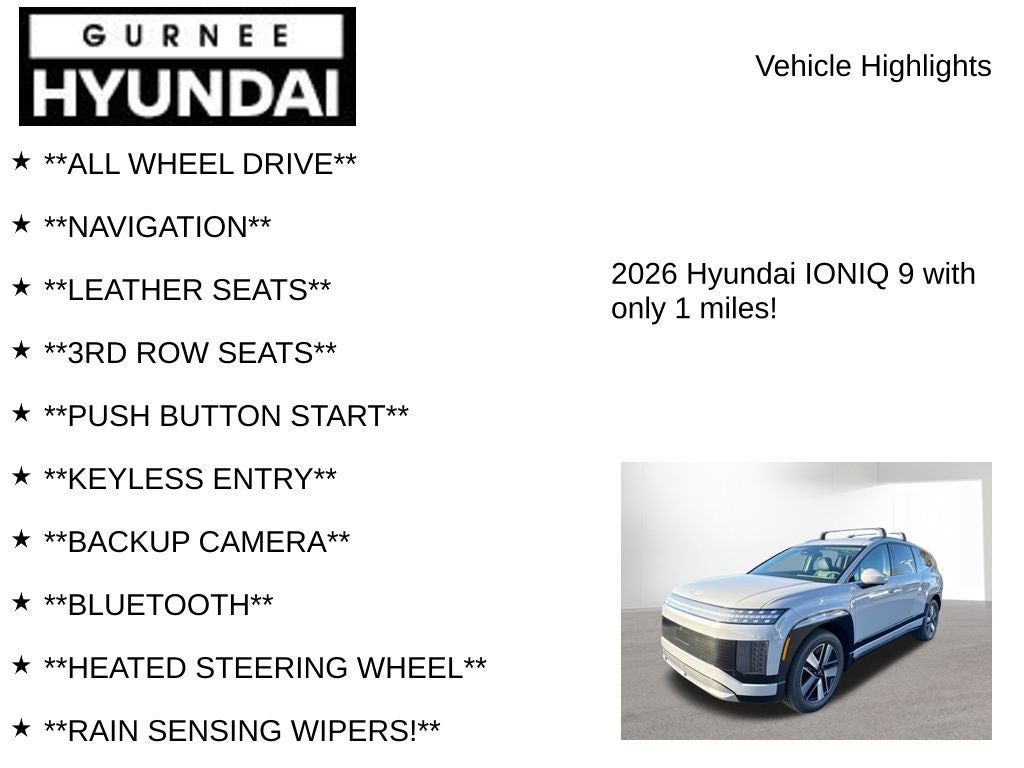 2026 Hyundai IONIQ 9 SEL