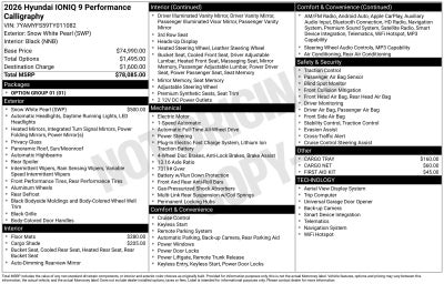 2026 Hyundai IONIQ 9 Performance Calligraphy
