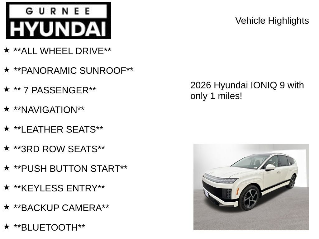2026 Hyundai IONIQ 9 Performance Calligraphy