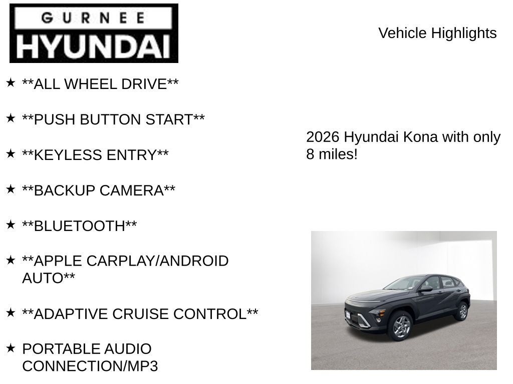 2026 Hyundai KONA SE