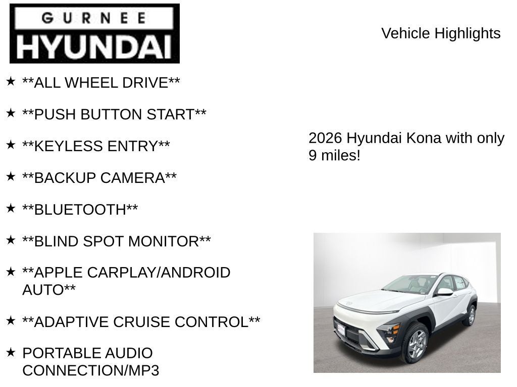2026 Hyundai KONA SE