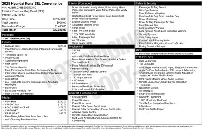 2025 Hyundai KONA SEL Convenience