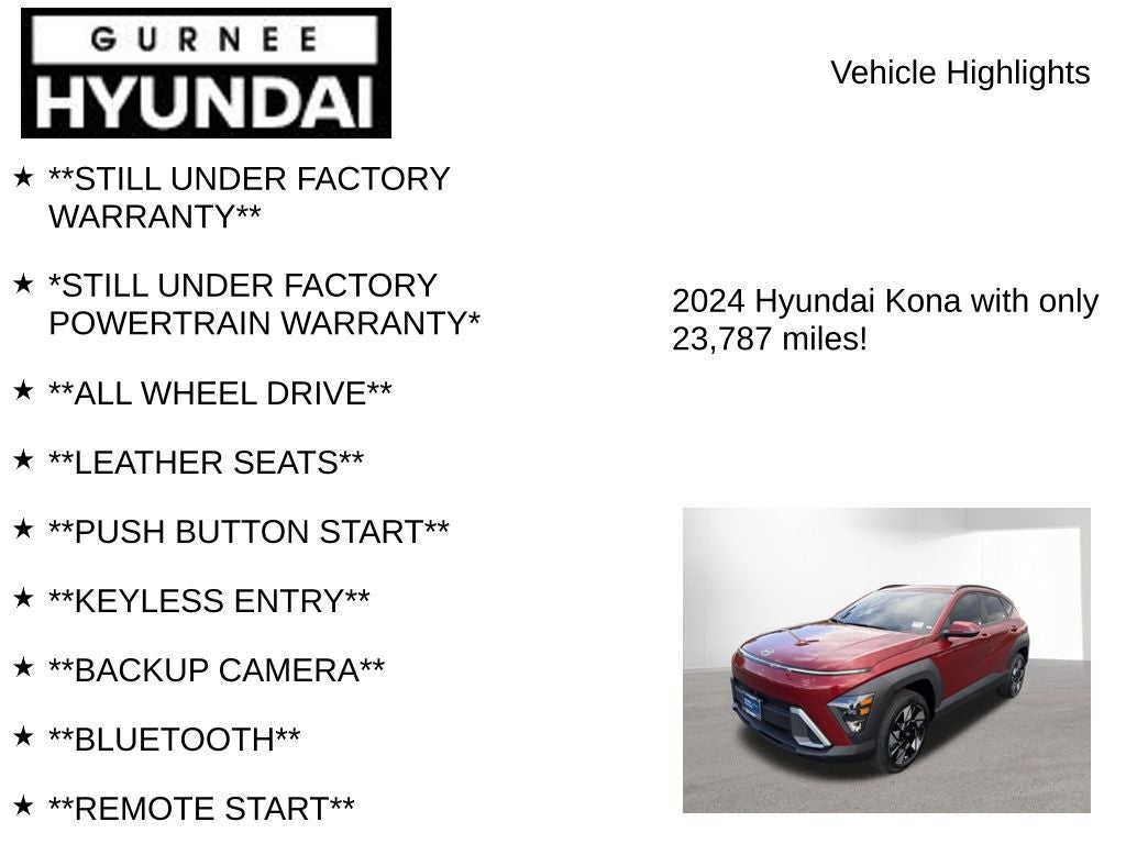 2024 Hyundai KONA SEL Convenience