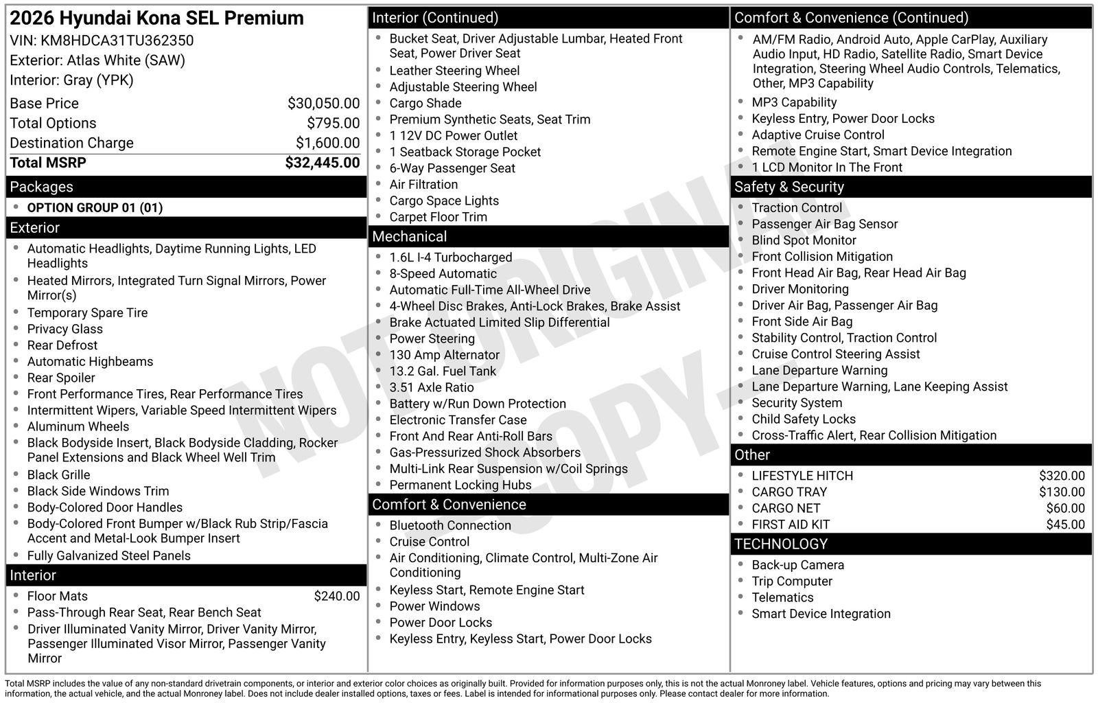 2026 Hyundai KONA SEL Premium