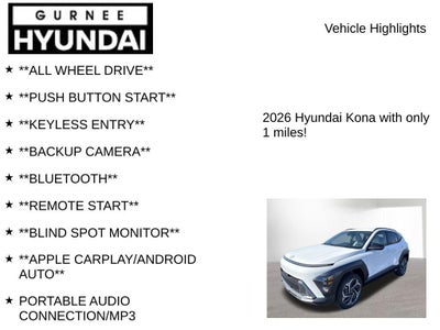 2026 Hyundai KONA SEL Premium