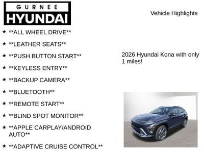 2026 Hyundai KONA SEL Premium