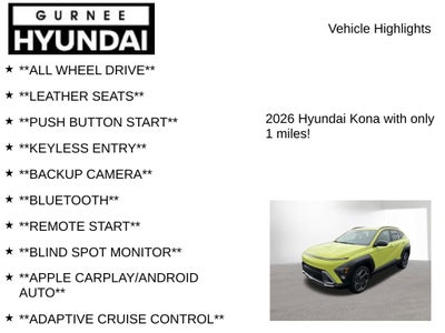 2026 Hyundai KONA SEL Premium