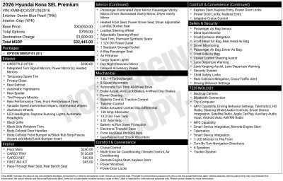 2026 Hyundai KONA SEL Premium