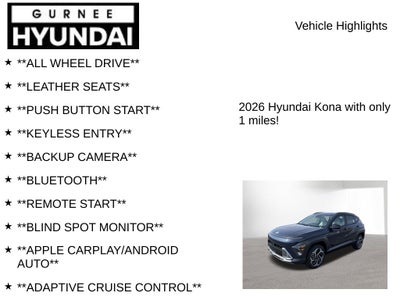 2026 Hyundai KONA SEL Premium