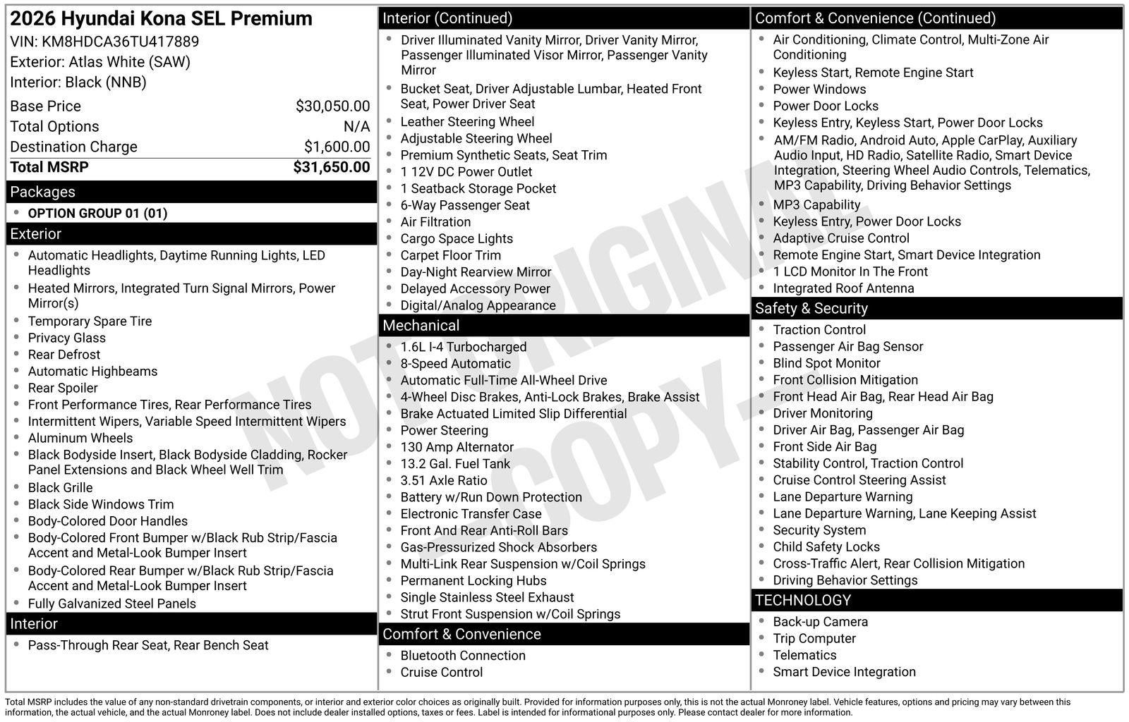 2026 Hyundai KONA SEL Premium
