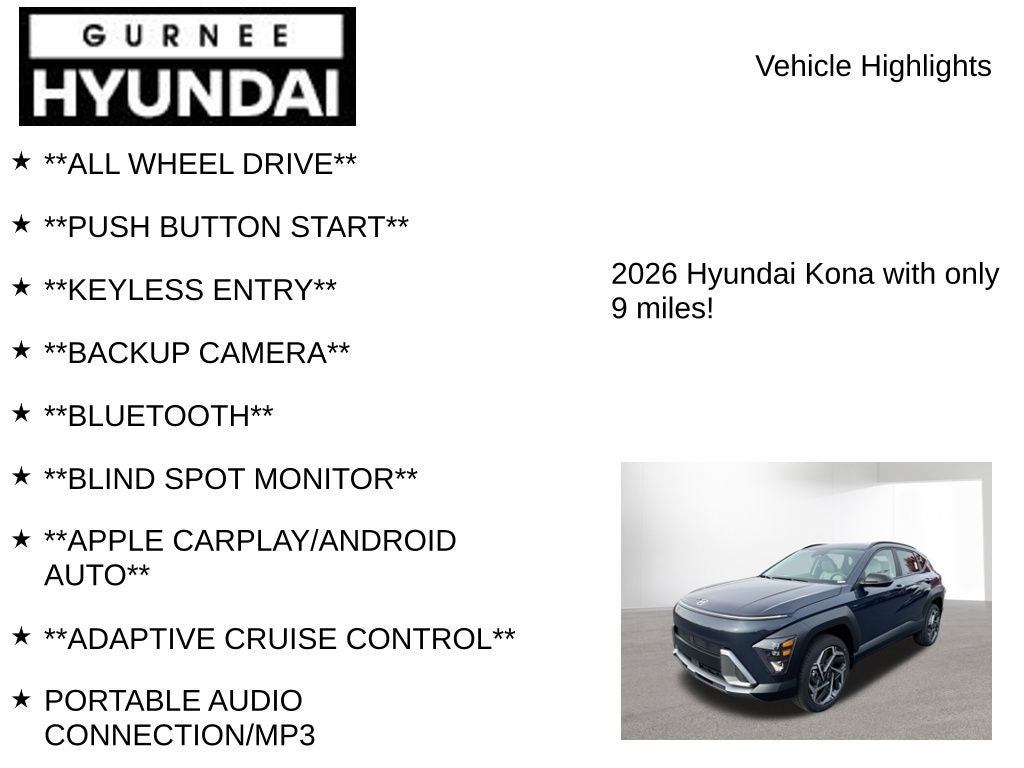 2026 Hyundai KONA SEL Premium